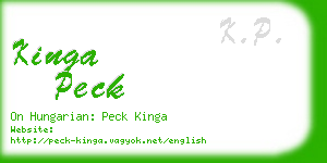 kinga peck business card